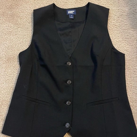 Lands’ End Women's Washable Wool Vest - Picture 5 of 8